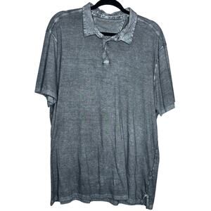 John Varvatos Star USA Polo Shirt Preppy Lightweight Short Sleeve Gray Size XL